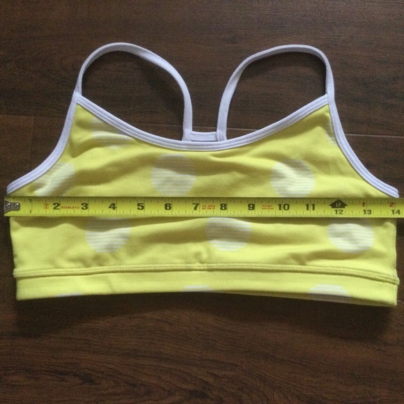 Lululemon yellow/white Y-flow sports bra size 6 - Picture 5 of 6